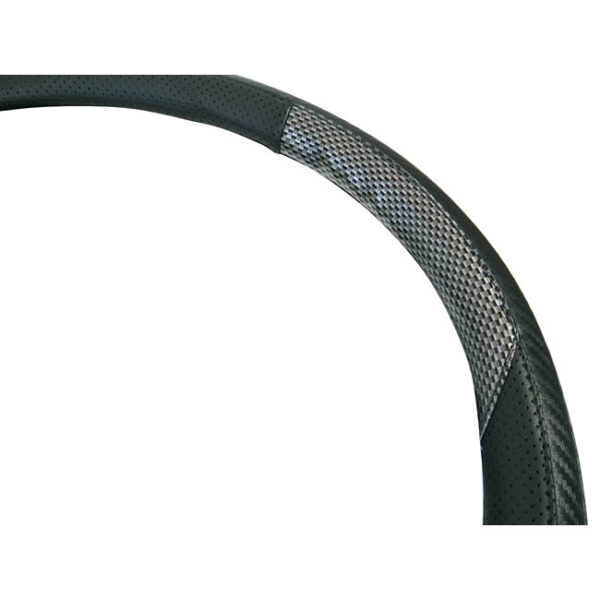 Κάλυμμα Τιμονιού Αυτοκινήτου Δερματίνη X-Treme  Sport Μαύρο-Carbon Medium 38cm 1 Τεμάχιο - Image 2