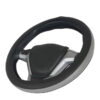 Κάλυμμα Τιμονιού Αυτοκινήτου Δερματίνη Otom Easy-Fit F-61 / DKG-061 Μαύρο-Γκρι Medium 37-39cm 1 Τεμάχιο