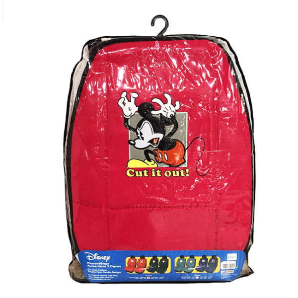 Πλατοκαθίσματα Αυτοκινήτου Διπλής Όψης Disney Mickey Mouse - Donald Duck Κόκκινο-Μαύρο 2 Τεμάχια - Image 5