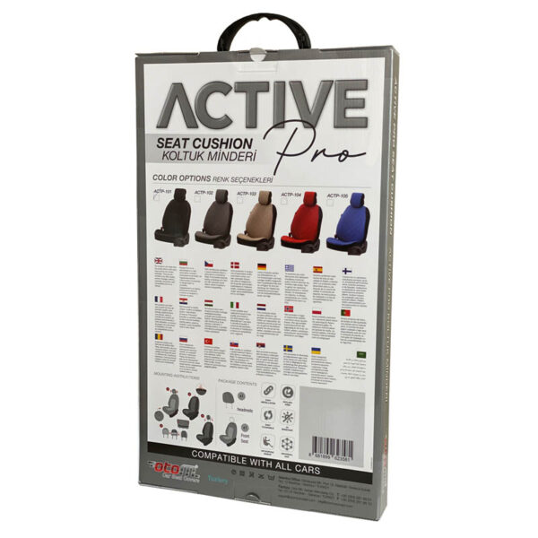 Πλατοκάθισμα Αυτοκινήτου Otom Active Pro Ύφασμα Τύπου Lacoste Ανάγλυφο Καπιτονέ Μαύρο ACTP-101 1 Τεμάχιο - Image 4