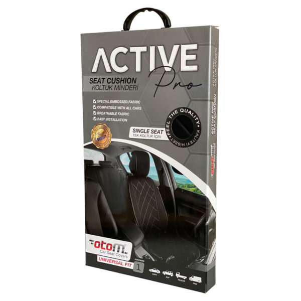 Πλατοκάθισμα Αυτοκινήτου Otom Active Pro Ύφασμα Τύπου Lacoste Ανάγλυφο Καπιτονέ Γκρι ACTP-102 1 Τεμάχιο - Image 3