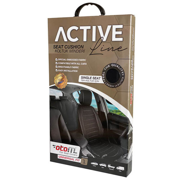 Πλατοκάθισμα Αυτοκινήτου Otom Active Line Ύφασμα Τύπου Lacoste Ανάγλυφο Καπιτονέ Μαύρο ACTL-101 1 Τεμάχιο - Image 5