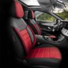 Καλύμματα Αυτοκινήτου Otom Comfortline Design Universal Sued / Rachel / Δερματίνη Σετ Εμπρός / Πίσω Μαύρο - Κόκκινο CMF-207 11 Τεμάχια - Image 3