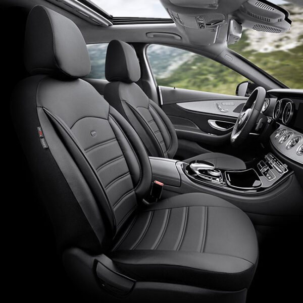 Καλύμματα Αυτοκινήτου Otom Inspire Design Universal Full Δερματίνη Σετ Εμπρός / Πίσω Μαύρο INS-3501 11 Τεμάχια - Image 4