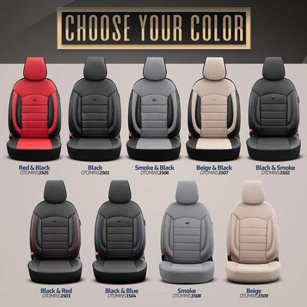 Καλύμματα Αυτοκινήτου Otom Inspire Design Universal Full Δερματίνη Σετ Εμπρός / Πίσω Μπεζ INS-3509 11 Τεμάχια - Image 5
