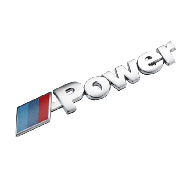 Αυτοκόλλητο Σήμα Χρωμίου 3D "Power" 14x2.3cm 1Τμχ - Image 2