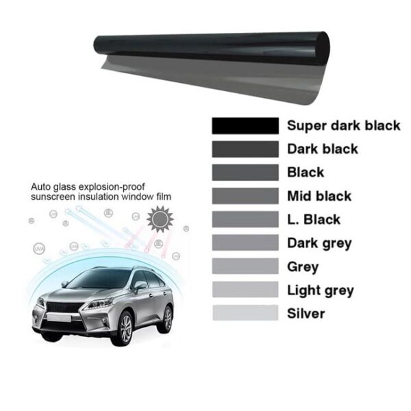 Αντιηλιακή Μεμβράνη Φιμέ Light Black 50x300cm (60%) Made in Taiwan - Image 3