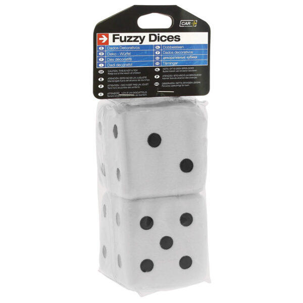Ζάρια Κρεμαστά Διακοσμητικά Λευκά 6x6cm 2 Τεμάχια - Image 3