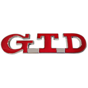 Αυτοκόλλητο Σήμα "GTD" Κόκκινο - Ασημί 9x2.2cm 1Τμχ