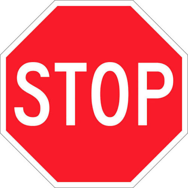 Αυτοκόλλητο Σήμα "Stop" 11x11cm 1Τμχ