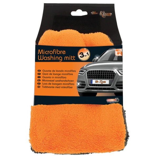 Γάντι Ειδικό Για Πλύσιμο Αυτοκινήτου Microfiber 3 Σε 1 23x17cm Μr Κleen KLIN006 1 Τεμάχιο - Image 2