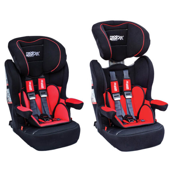 ΚΑΘΙΣΜΑ ΠΑΙΔΙΚΟ RACE SPORT ISOFIX (GROUPS 1-2-3) ΜΑΥΡΟ/ΚΟΚΚΙΝΟ RS123IF