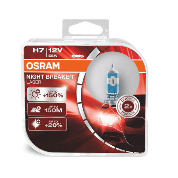 ΛΑΜΠΑ H7 NIGHT BREAKER LASER +150% 55W 12V PX26D 64210NL-HCB OSRAM - Image 2