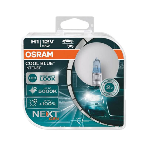 Λάμπες Αλογόνου H1 12V 55w Cool Blue Intense Next Generation Osram 64150CBN-HCB 2 Τεμάχια - Image 4
