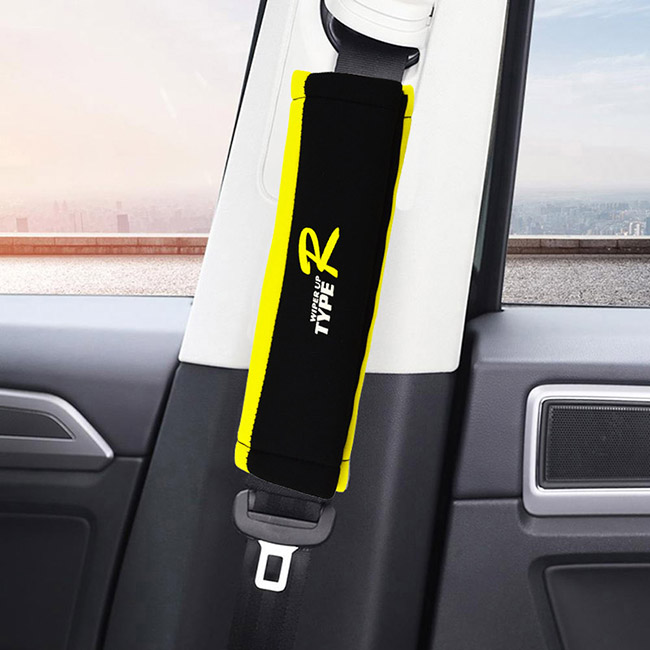 Προστατευτικά Type-R Για Τη Ζώνη Ασφαλείας Του Αυτοκινήτου 22x6cm Κίτρινο-Μαύρο 2Τμχ - Image 6