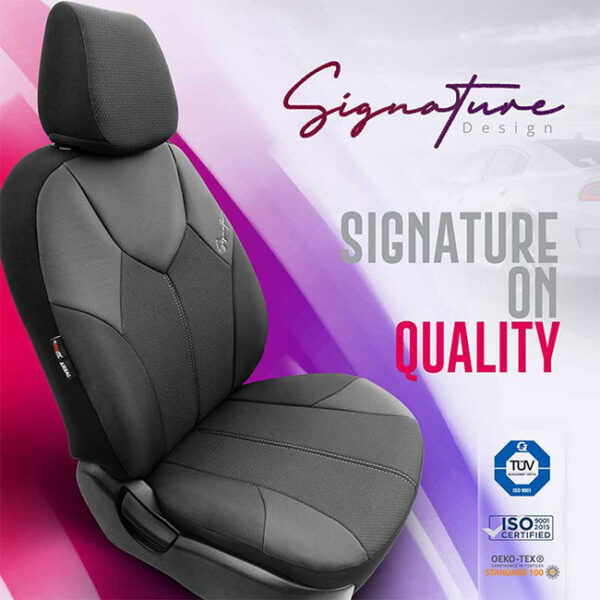 Καλύμματα Αυτοκινήτου Otom Signature Design Universal Δερματίνη / Rachel Σετ Εμπρός / Πίσω Μαύρο Με Άσπρη Ραφή SGT-2403 11 Τεμάχια - Image 7