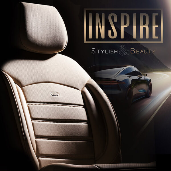 Καλύμματα Αυτοκινήτου Otom Inspire Design Universal Full Δερματίνη Σετ Εμπρός / Πίσω Μπεζ INS-3509 11 Τεμάχια - Image 8