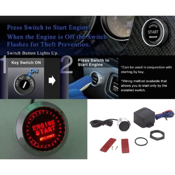 Κιτ Εκκίνησης Engine Start / Stop Pivot Illumi Starter 12V Led Κόκκινο 1 Τεμάχιο - Image 8