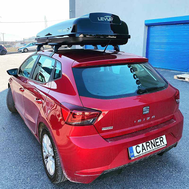 Μπαγκαζιέρα Οροφής Αυτοκινήτου Free 480lt Μαύρη Γυαλιστερή Με Διπλό Άνοιγμα Και Τοποθέτηση Quick Fix - Image 16