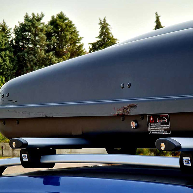 Μπαγκαζιέρα Οροφής Αυτοκινήτου Free 480lt Μαύρη Γυαλιστερή Με Διπλό Άνοιγμα Και Τοποθέτηση Quick Fix - Image 12