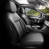 Καλύμματα Αυτοκινήτου Otom Comfortline VIP Design Universal Δερματίνη Καπιτονέ Σετ Εμπρός / Πίσω Μαύρο Με Άσπρο Κέντημα CMV-222 11 Τεμάχια - Image 12