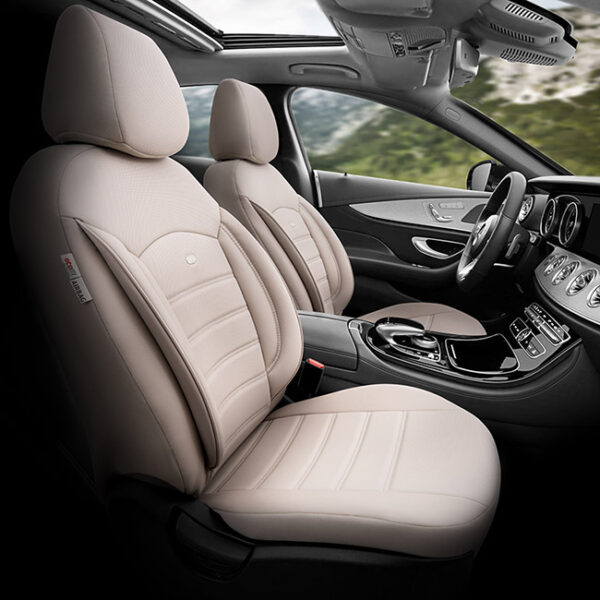 Καλύμματα Αυτοκινήτου Otom Inspire Design Universal Full Δερματίνη Σετ Εμπρός / Πίσω Μπεζ INS-3509 11 Τεμάχια - Image 11